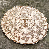 Panneau en bois La roue de l'année