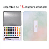 Ensemble aquarelle pailleté/métallique