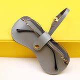 Sac à lunettes en cuir souple