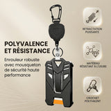 Porte-badge rétractable avec mousqueton