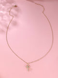 Collier croisé avec perles