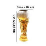 Verre à bière style trophée de football