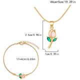 Ensemble de bijoux fleur de tulipe douce