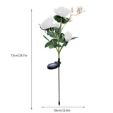 Fleur de rose solaire à 3 DEL