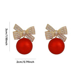 Boucles d'oreilles en perles papillon rouges