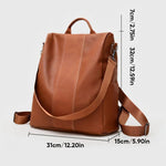 Sac à bandoulière antivol en cuir PU