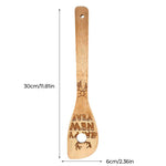Spatule en bambou gravée au laser