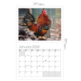 Calendrier mural Big Cocks 2024 - Une collection élégante de photos de coqs