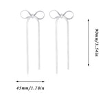 Boucles d'oreilles longues avec nœud