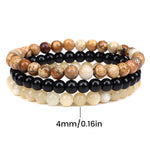 Bracelet combiné en agate naturelle