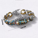 Bracelets avec Mantra à Six Caractères et Dzi à Neuf Yeux
