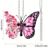Pendentif Croix Papillon Coloré Unique