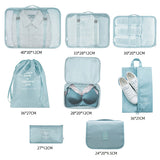 Cubes d'emballage de voyage - 8 sacs de rangement pliables