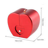 Coffret Pomme Rouge Avec Rose Eternelle Et Collier