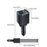 Chargeur de voiture rétractable universel 7 en 1