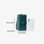 Portefeuille long anti-magnétique RFID