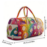 Sac de Voyage Matelassé à Motif Floral