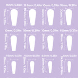 Ongles violets à motif de cœur de style ballet(24pièces)