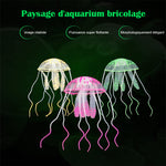 Simulation d'aménagement paysager d'aquarium Méduse fluorescente transparente