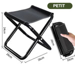 Tabouret pliant de pêche portatif extérieur