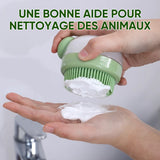 Brosse de bain en silicone pour animaux de compagnie