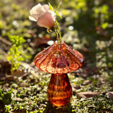 Vase à bourgeons champignon en verre fait main