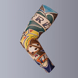 Manches Tatouées avec Motif Floral