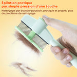 Brosse de toilettage autonettoyante pour animaux de compagnie