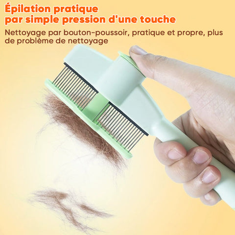 Brosse de toilettage autonettoyante pour animaux de compagnie