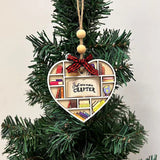 Pendentif bibliothèque coeur de Noël