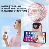 Ventilateur portable à 5 vitesses et affichage numérique