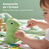 Kit de cartes éducatives sur les dinosaures avec lecteur de points