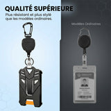 Porte-badge rétractable avec mousqueton