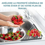 Égouttoir à vaisselle triangulaire enroulable