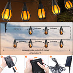 Guirlande lumineuse solaire Sakerplus à flammes vacillantes