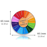 Broche en forme de roue tournante