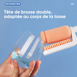 Brosse à Pot Rotative à Deux Têtes