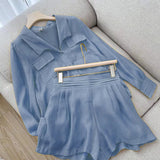 T-shirt et short boutonnés oversize deux pièces pour femme