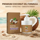 Crème dépilatoire douce à l'huile de coco pour le visage
