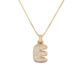 Collier pendentif en cristal alphabet glacé