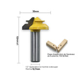 Fraise à Mortaiser à 45 degrés