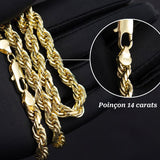 Collier en acier inoxydable à chaîne torsadée