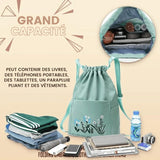Sac à bandoulière brodé avec pochette à cordon