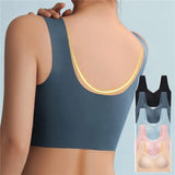 Bralette sans fil à bretelles élastiques et sans couture