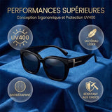 Lunettes de Soleil Carrées Polarisées avec Design Enveloppant