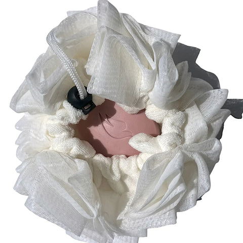 Éponge Loofah 2 en 1 pour le bain