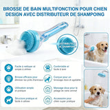 Nouvelle Brosse 2-en-1 pour Bain et Toilettage des Animaux