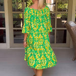 Robe à manches amples avec imprimé