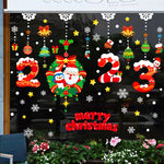 Autocollants de fenêtre de Noël, décoration réutilisable double face