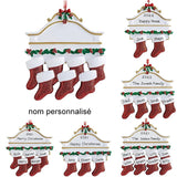 Pendentif chaussettes de Noël Noms de famille personnalisés (sans lettres) - Bricoler soi-même